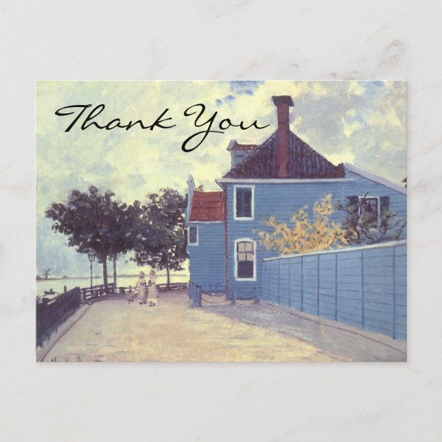 Monets blå hus i Zaandam Vykort (Framsida)