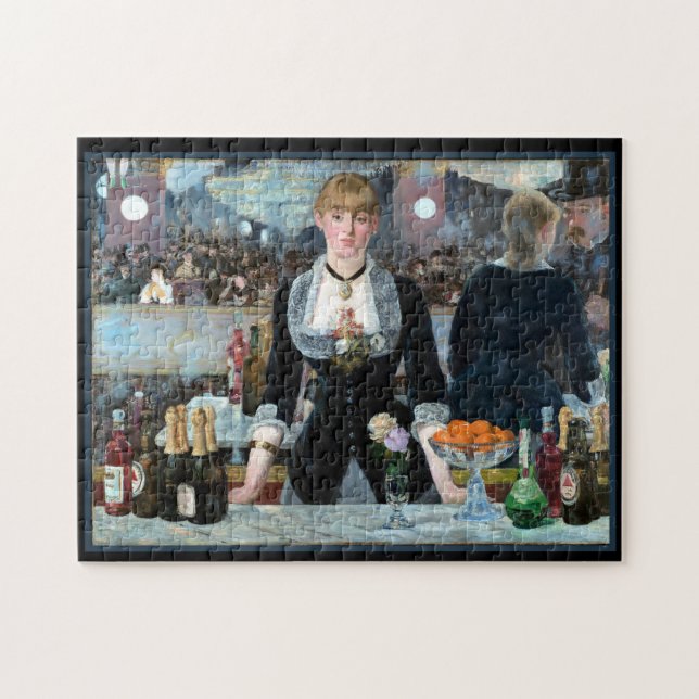 Monets flicka bakom Pussel i Pub (Horisontell)