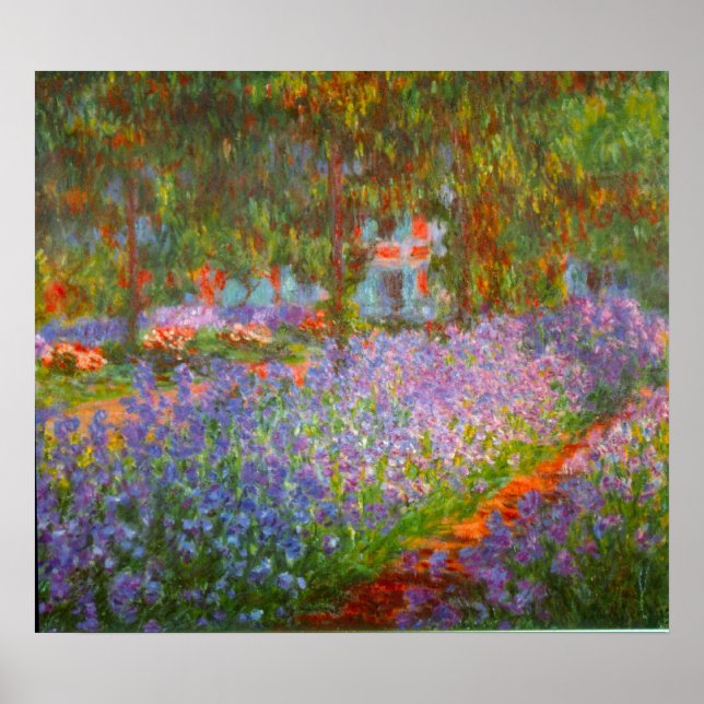 Monets Garden av Claude Monet Poster (Framsidan)