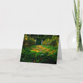 Monets Garden, Giverny, Frankrike på hösten Anteckningskort