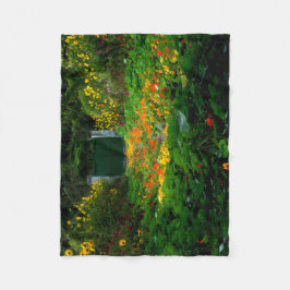 Monets Garden, Giverny, Frankrike på hösten Fleecefilt
