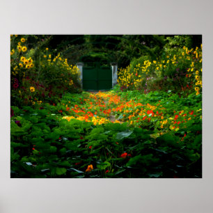 Monets Garden, Giverny, Frankrike på hösten Poster