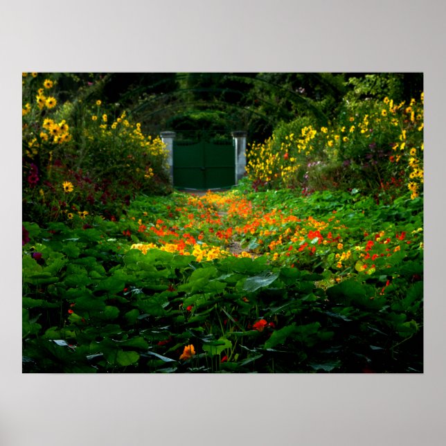 Monets Garden, Giverny, Frankrike på hösten Poster (Framsidan)