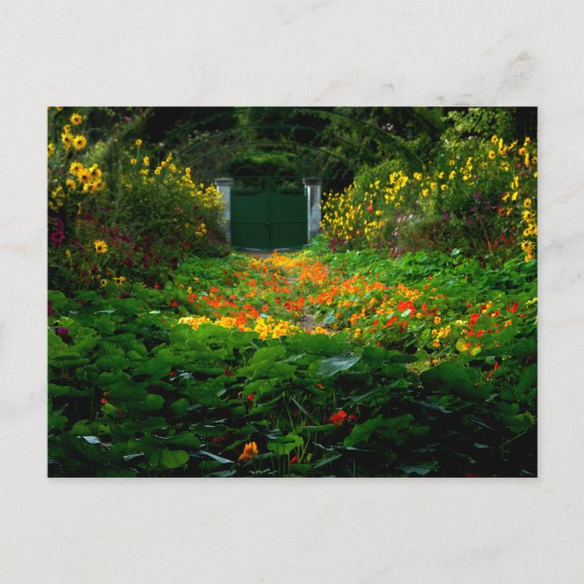 Monets Garden, Giverny, Frankrike på hösten Vykort (Framsida)