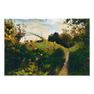 Monets Garden i sommaren Fototryck