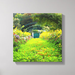 Monets Grande Allee, Monets trädgård, Giverny Canvastryck