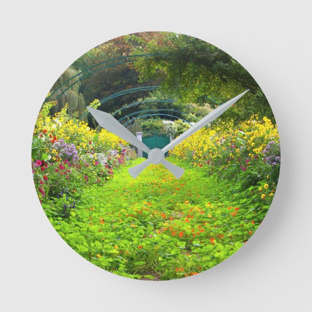 Monets Grande Allee, Monets trädgård, söt Rund Klocka (Framsida)