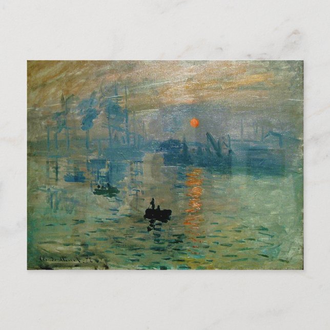 Monets imponerande soluppgång (oljeberoende) - 187 vykort (Framsida)