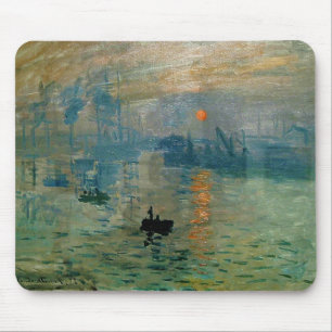 Monets intrycksoluppgång (levant soleil) - 1872 musmatta