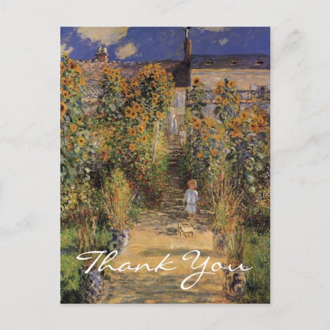 Monets konstnärsträdgård i Vétheuil Vykort (Framsida)