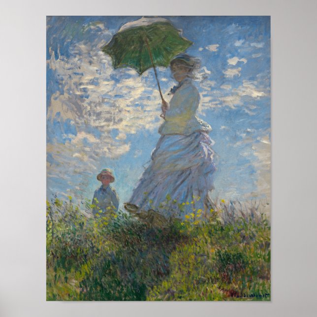 Monets kvinna med parasol poster (Framsidan)