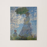 Monets kvinna med parasol pussel<br><div class="desc">Claude Monets mästerverk: Kvinna med parasol. Besök vår butik för andra matchningsobjekt</div>