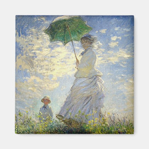 Monets kvinna med parasol (The Stroll / Walk) Magnet