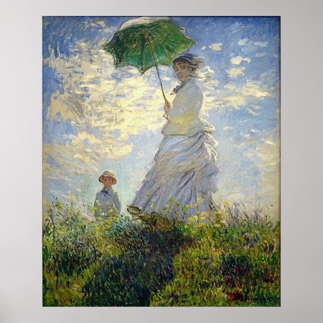 Monets kvinna med parasol (The Stroll / Walk) Poster (Framsidan)