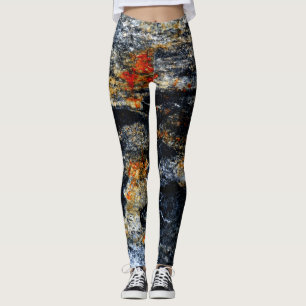Monets lägga benen på ryggen för solnedgång leggings