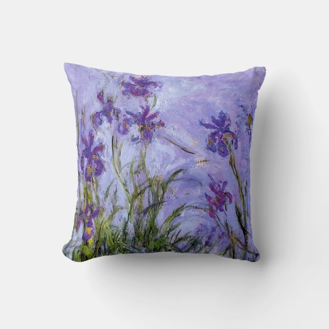 Monets Lilac Irises Kudde (Framsida)