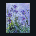 Monets lilafärgade iris - Inbjudningar<br><div class="desc">Monet Lilac Irises inbjudningar. Oljemålning på duk från 1917. Monet målade irisar under hela sin karriär, detta är en av hans sista iris-målningar och verkligen en av hans mest gripande. Verket är tungt impressionistiskt och de mörklila irisarna tycks nästan sväva i vatten ovanför sin mörkgröna lövverk, himlen ovan är mjuk...</div>