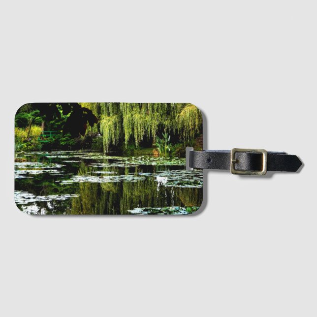 Monets Lily Pond med Willows, Giverny, Frankrike Bagagebricka (Framsida horisontal)