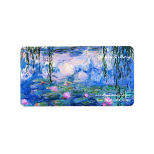 Monets näckrosor adressetikett