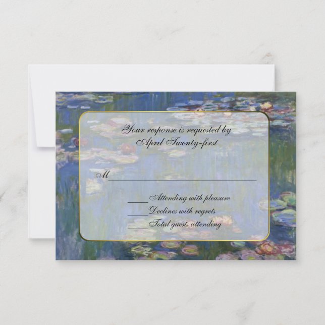 Monets OSA Response Card Vatten Lilies (Framsida)