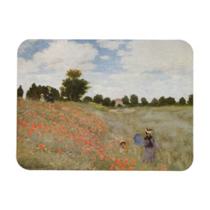 Monets Poppy fält. Magnet