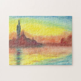 Monets skymning, Venedig Pussel