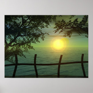 Monets solnedgång poster