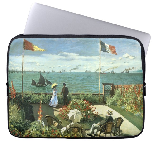 Monets "Terrass vid St. Adresse" Laptop Fodral (Framsidan)