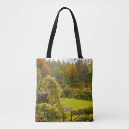Monets trädgård, Giverny, vacker trädgårdsscen Tygkasse