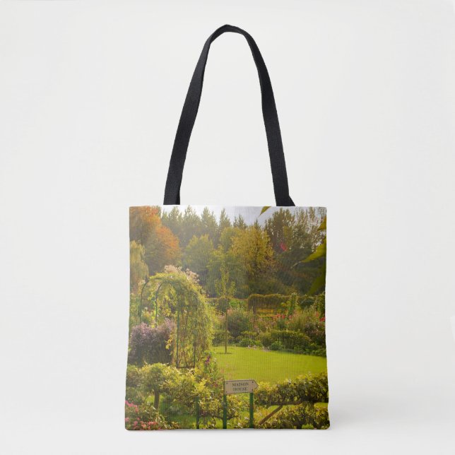 Monets trädgård, Giverny, vacker trädgårdsscen Tygkasse (Framsida)
