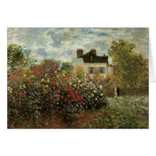 Monets trädgård i Argenteuil av Claude Monet Hälsningskort