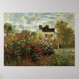 Monets trädgård i Argenteuil av Claude Monet Poster