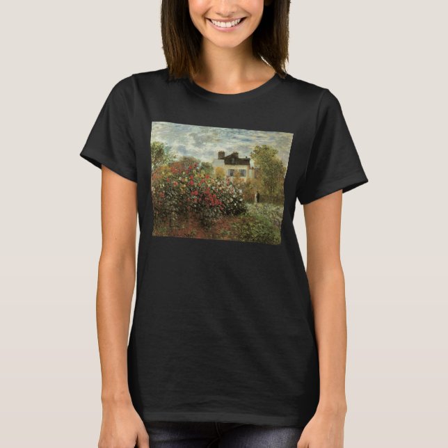 Monets trädgård i Argenteuil av Claude Monet Tee Shirt (Framsida)
