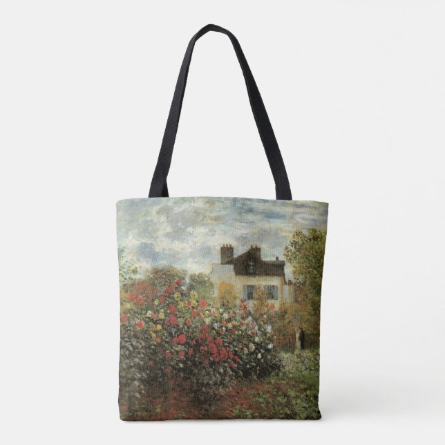 Monets trädgård i Argenteuil av Claude Monet Tygkasse (Baksida)