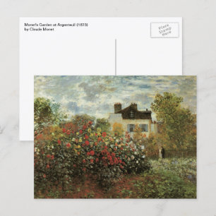 Monets trädgård i Argenteuil av Claude Monet Vykort