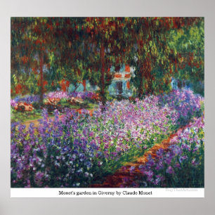 Monets trädgård i Giverny av Claude Monet Poster