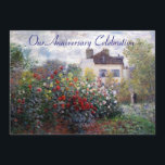 Monets trädgårdsblommor - inbjudan på årsdagen<br><div class="desc">En hörn av Garden med Dahlias av Claude Monet 1873.</div>