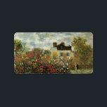 Monets trädgårdsmästare i Argentina av Claude Mone Adressetikett<br><div class="desc">Konstnärets Garden i Argentina (A Corner of the Garden with Dahlias) (1873) av Claude Monet är en vintage intsionistisk bra art blommigt naturmålning. Ett lantbruk i land ligger i bakgrunden. Ett par i kärlek går förbi en romantisk årsträdgård i vår med blommande ro och andra blommor. Om konstnären: Claude Monet...</div>