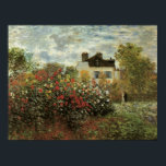 Monets trädgårdsmästare i Argentina av Claude Mone Poster<br><div class="desc">Konstnärets Garden i Argentina (A Corner of the Garden with Dahlias) (1873) av Claude Monet är en vintage intsionistisk bra art blommigt naturmålning. Ett lantbruk i land ligger i bakgrunden. Ett par i kärlek går förbi en romantisk årsträdgård i vår med blommande ro och andra blommor. Om konstnären: Claude Monet...</div>