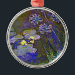 Monets Vatten Lilies Julgransprydnad Metall<br><div class="desc">En Claude Monets klassiska mästerverk,  kallad Vatten Lilies och Agapanthus. En mästerskapist.</div>