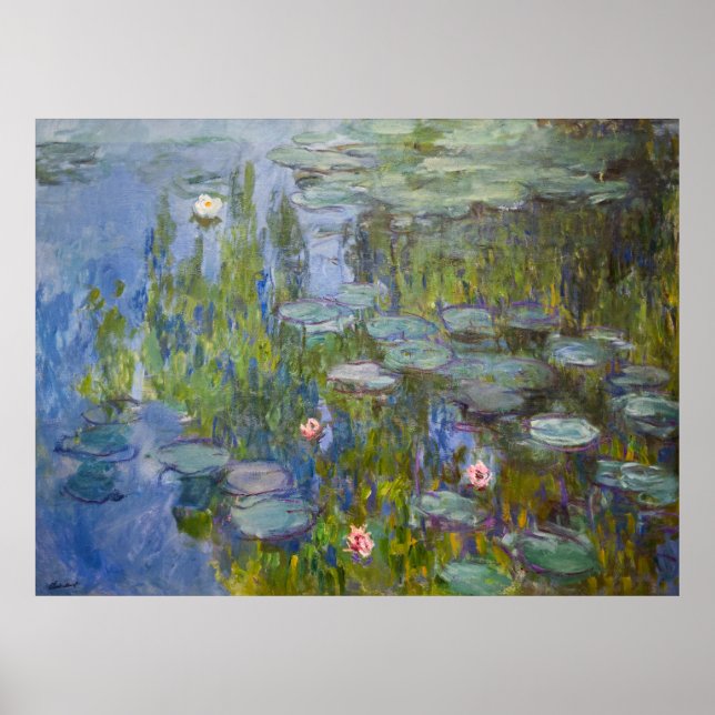Monets Vatten Lilies Poster (Framsidan)