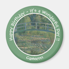 Monets Vatten-Lily Pond och Footbridge Party Items Magnet
