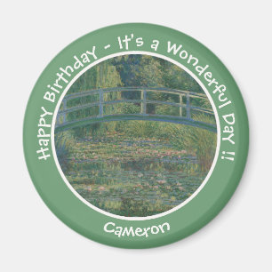 Monets Vatten-Lily Pond och Footbridge Party Items Magnet