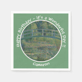 Monets Vatten-Lily Pond och Footbridge Party Items Pappersservett