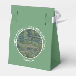 Monets Vatten-Lily Pond och Footbridge Party Items Presentaskar