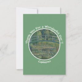 Monets Vatten-Lily Pond och Footbridge Party Items Tack Kort