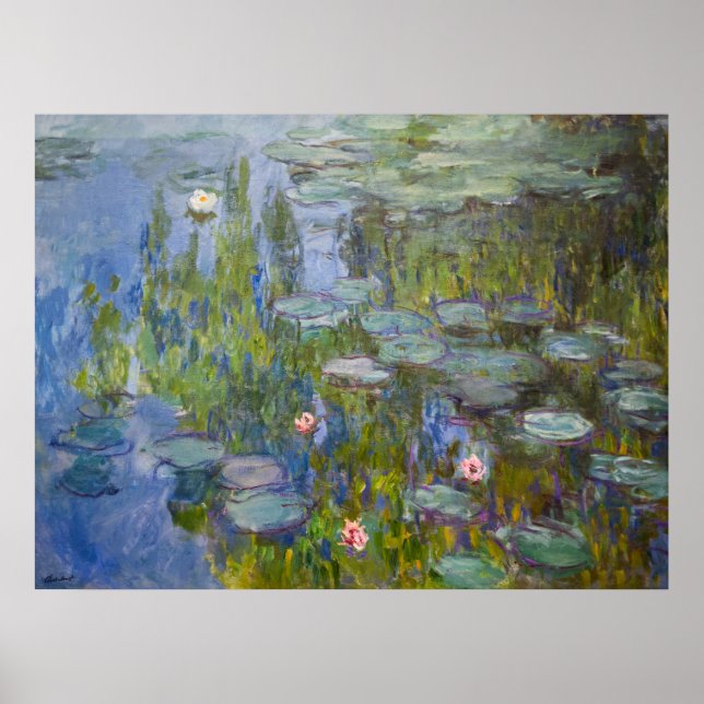 Monets vattenliljor affisch (Framsidan)