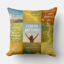 Money affirmation on pillow kudde