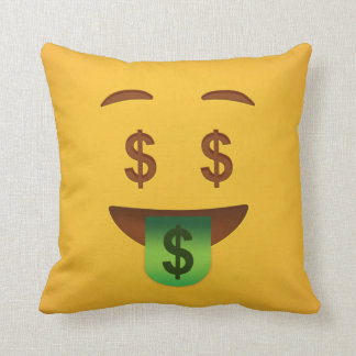 Money Ansikte Emoji Kudde