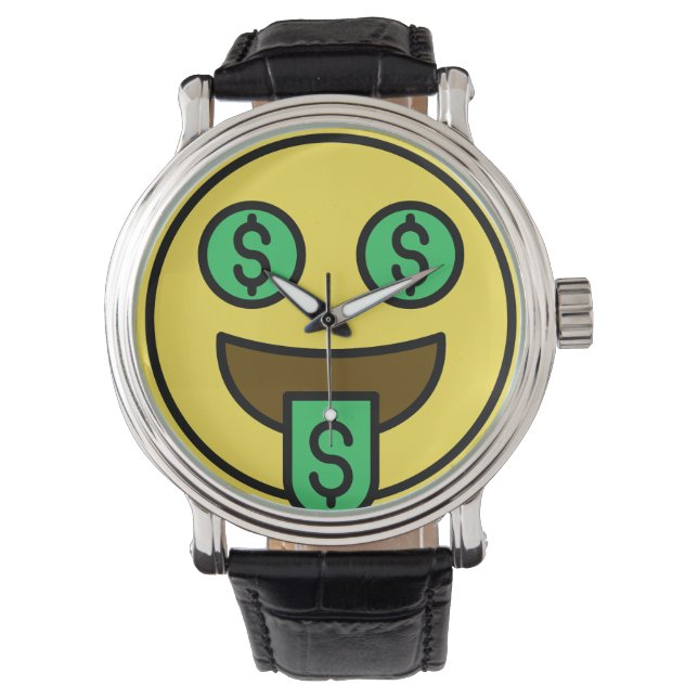 Money Ansikte Emoji Watch Armbandsur (Framsida)